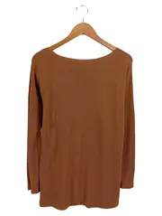 Vorschaubild 2 von Pullover Damen Gr. 38/M Braun Rippstrick Baumwolle Lyocell Casual