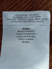 Vorschaubild 6 von Pullover Damen Gr. 38/M Braun Rippstrick Baumwolle Lyocell Casual