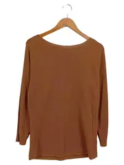 Vorschaubild 1 von Pullover Damen Gr. 38/M Braun Rippstrick Baumwolle Lyocell Casual