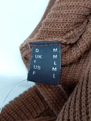 Vorschaubild 4 von Pullover Damen Gr. 38/M Braun Rippstrick Baumwolle Lyocell Casual