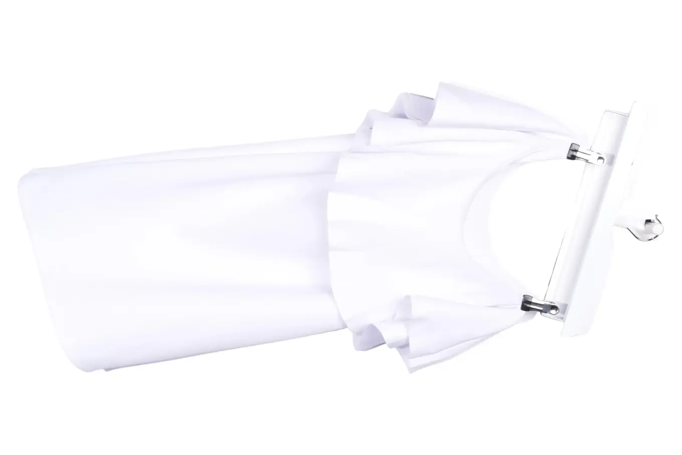 KOSCHKA Cocktailkleid Damen Weiß Elegant Glamourös Gr. 38/M Rüschen