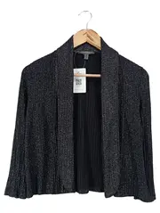 Vorschaubild 1 von Damen Strickjacke Gr. 36/S Schwarz Strukturmuster Rippstrick Elegant