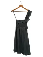 Vorschaubild 2 von Cocktailkleid Damen 38/M Schwarz Elegant Feminin Rüschen