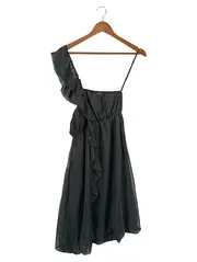 Vorschaubild 1 von Cocktailkleid Damen 38/M Schwarz Elegant Feminin Rüschen
