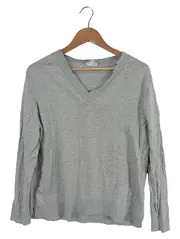 Vorschaubild 1 von Damen Pullover Grau Gr. 46/XL Viskose Baumwolle Basic