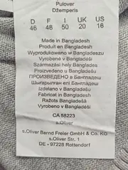 Vorschaubild 4 von Damen Pullover Grau Gr. 46/XL Viskose Baumwolle Basic