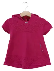 Vorschaubild 1 von Kinder Freizeitkleid Strickkleid Rosa Gr. 92/98 mit Kapuze