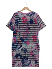 Vorschaubild 2 von Damen Freizeitkleid Gr. 38/M Mehrfarbig Gestreift Blumenmuster Modisch