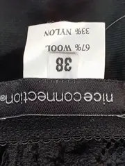 Vorschaubild 3 von Damen Wickelrock 38/M Schwarz Spitze Elegant Midi Wollmix