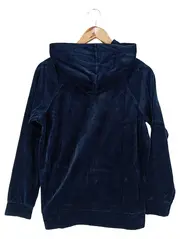 Vorschaubild 2 von Damen Kapuzenpullover Hoodie Samt Blau Gr. 38/M Casual Sportlich