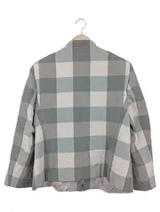 Vorschaubild 2 von Damen Blazer Grau Kariert Gesteppt Gr. 44/L Elegant Klassisch