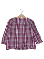Vorschaubild 2 von Kinder Bluse Gr. 92/98 Lila Kariert Casual Baumwolle