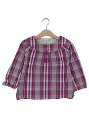 Vorschaubild 1 von Kinder Bluse Gr. 92/98 Lila Kariert Casual Baumwolle