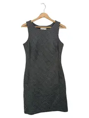 Vorschaubild 1 von Damen Etuikleid 36/S Grau Business Klassisch Elegant Strukturmuster