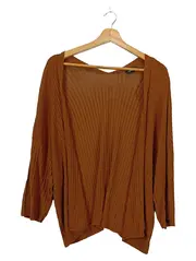 Vorschaubild 1 von TAIFUN Damen Strickjacke Braun Einheitsgröße Casual Rippstrick