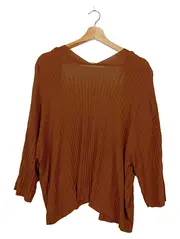 Vorschaubild 2 von TAIFUN Damen Strickjacke Braun Einheitsgröße Casual Rippstrick