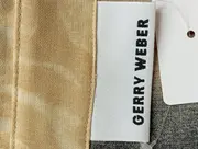 Vorschaubild 3 von Damen Bluse Vintage Grafik Muster Beige Kurzarm Gr. 40/M