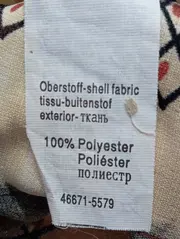 Vorschaubild 4 von Damen Bluse Vintage Grafik Muster Beige Kurzarm Gr. 40/M