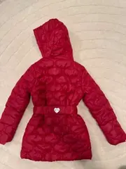 Vorschaubild 4 von Kinder Steppmantel Gr. 122 Rot Gesteppt mit Kapuze