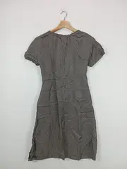 Vorschaubild 3 von Damen Freizeitkleid Gr. 32/XXS Grau Vintage Cupro Viskose