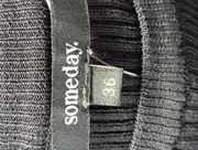 Vorschaubild 3 von Etuikleid Damen Gr. 36/S Schwarz Rippstrick Business Elegant Midi