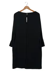 Vorschaubild 2 von Damen Blusenkleid Gr. 40/L Schwarz Elegant Minimalistisch