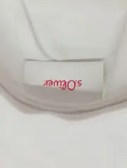 Vorschaubild 3 von Kinder T-Shirt Gr. 98 Weiß Blumen Schriftzug Baumwolle