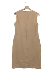 Vorschaubild 2 von Etuikleid Damen Gr. 40/L Beige Elegant Klassisch Wolle Angora