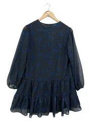 Vorschaubild 2 von Damen Freizeitkleid 36/S Mehrfarbig Florales Muster Rüschen Langarm