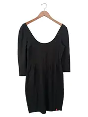 Vorschaubild 1 von Damen Freizeitkleid Gr. 38/M Schwarz Elegant Klassisch Viskose