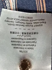 Vorschaubild 5 von Damen Blusenkleid Wickelkleid Gr. 36/S Gestreift Blau Elegant