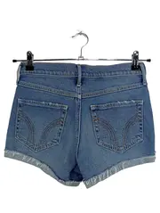 Vorschaubild 2 von Damen Shorts Blau W26 Baumwolle Elasthan Casual Fransen
