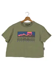 Vorschaubild 1 von Damen T-Shirt Grün Einheitsgröße Urban Cropped Grafisch