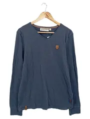 Vorschaubild 1 von Herren Langarmshirt Blau Gr. 52/L Casual Basic Modern