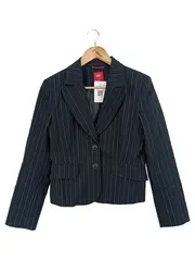 Vorschaubild 1 von Blazer Damen Gr. 40 L Schwarz Gestreift Business Elegant Langarm