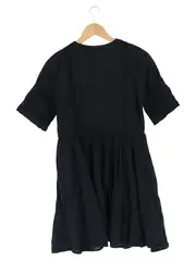 Vorschaubild 2 von Damen Freizeitkleid Gr. 36/S Schwarz Baumwolle Stickerei