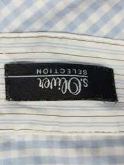 Vorschaubild 3 von Damen Bluse kariert Blau Gr. 40/M Kurzarm Casual