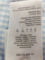 Vorschaubild 4 von Damen Bluse kariert Blau Gr. 40/M Kurzarm Casual