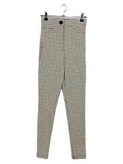 Vorschaubild 1 von Damen Stoffhose XS 34 Beige Kariert Casual Business Hose Modern