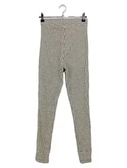 Vorschaubild 2 von Damen Stoffhose XS 34 Beige Kariert Casual Business Hose Modern