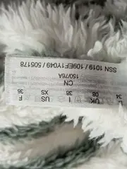 Vorschaubild 4 von Damen Fleecepullover Gr. 34/XS Mehrfarbig Gestreift Kuschelpullover