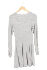 Vorschaubild 2 von Damen Freizeitkleid Gr. 36/S Grau Meliert Casual Langarm A-Linie