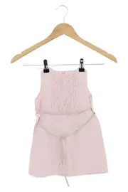 Vorschaubild 1 von Kinder Sommerkleid Gr. 98 Rosa Leinen Elegant Raffungen