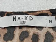 Vorschaubild 3 von Damen Freizeitkleid Gr. 36/S Braun Leo-Print Bohemian Streetwear