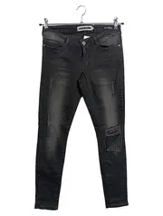 Vorschaubild 1 von Damen Destroyed Jeans Schwarz W28/36/S Casual Used Look Nieten