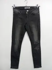 Vorschaubild 2 von Damen Destroyed Jeans Schwarz W28/36/S Casual Used Look Nieten