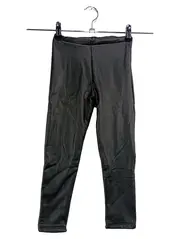 Vorschaubild 1 von Kinder Leggings 110 Schwarz Leder-Optik Casual Hose Mädchen