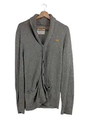 Vorschaubild 1 von Damen Strickjacke Grau Gr. 38/M Klassisch Casual Preppy