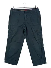 Vorschaubild 1 von Damen Stoffhose Capri Cargo Gr. 42 XL Schwarz Casual Praktisch