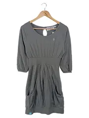 Vorschaubild 1 von Damen Freizeitkleid Gr. 36/S Grau Casual Streetwear Baumwolle